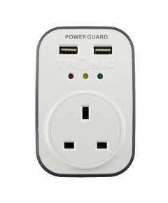Tronic HG13-UB With 2 USB Ports 13Amps Power Guard