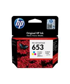 HP 653 Tri-color Ink Cartridge