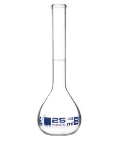 Borosil 25ml Glass Volumetric Flask