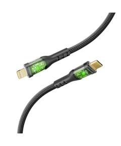 Promate TransLine-Ci USB-C to Lightning with Transparent Shells Cable