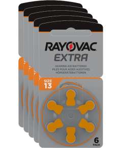 Rayovac Extra 6Pack Size 13 Hearing Aid Batteries
