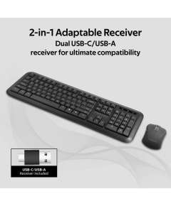 Promate ProCombo-6 Dual Interface Full Size Wireless Keyboard and Mouse
