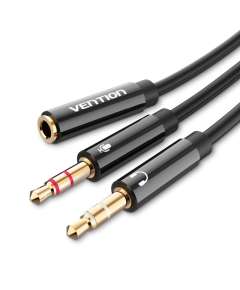 Vention 2*3.5mm Male to 4 Pole 3.5mm Female 0.3M Audio Cable