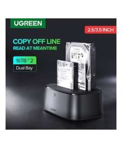 UGREEN USB 3.0 Dual Bay SATA Hard Drive Docking Station