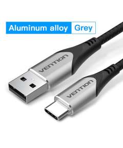 Cotton Braided USB 2.0 A Male to C Male 3A 1M  Cable