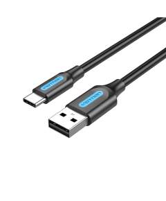 USB 2.0 A Male to C Male 1M Black PVC Type Cable
