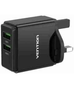 Vention Two port USB A and C 18W/20W UK Plug Wall Charger