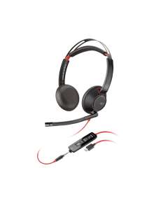 Plantronics Blackwire 5220 Stereo USB C  3.5mm Plug  with USB C/A Adapter Headset