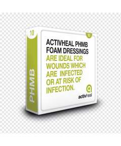 Activheal PHMB 20cm by 20cm 10Pack Foam Dressing