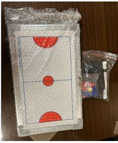 Sparo 9X14 Inches Marker & Magnet  Netball  Coaching  Board