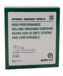 Activheal Aquafiber Extra Ag Silver 10Pieces Wound Dressing, Size: 15cm by 15cm 
