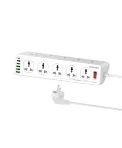 Promate 10AC Socket Space Efficient Power Strip