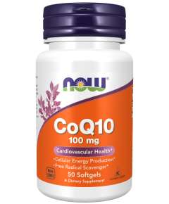 Now 100mg CoQ10 50Capsules Supplement
