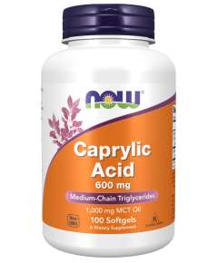 Now 600mg Caprylic Acid 100Capsules Supplement