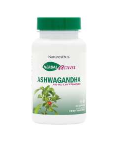 Natures Plus 450mg Ashwagandha 60Capsules Supplement