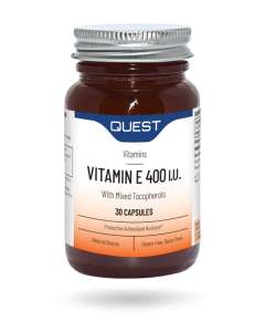 Quest Vitamin E 400iu with Mixed Tocopherols 30 Capsules Supplement