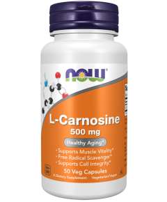 Now 500mg L Carnosine 50Capsules Supplement