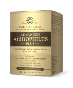 Solgar Advanced Acidophilus Plus 60 Vegetable Capsules Supplement