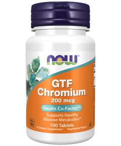 Now 200mcg Chromium GTF 100Tablets Supplement