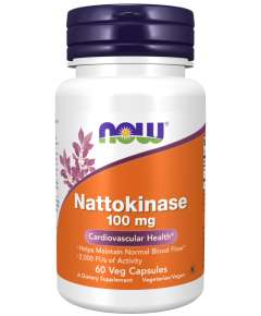Now 100mg Nattokinase 60Capsules Supplement