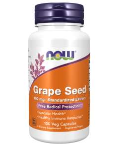 Now 100mg Grape Seed Extract 100Capsules Supplement
