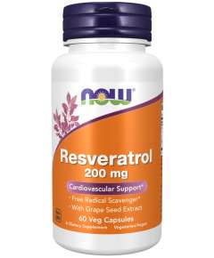 Now Natural Resveratrol 60Capsules Supplement