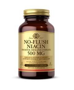 Solgar No-Flush Niacin 500 mg Vegetable Capsules (Vitamin B3)