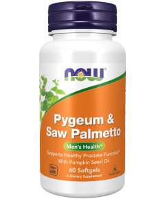 Now Pygeum and Saw Palmetto 60Softgels Supplement