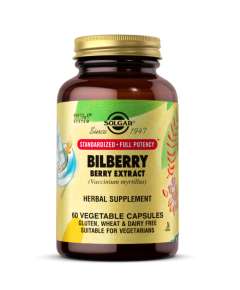 Solgar SFP Bilberry Berry Extract 60 Vegetable Capsules Supplement