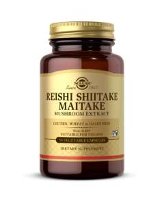 Solgar Reishi Shiitake Maitake Mushroom Extract 50 Vegetable Capsules
