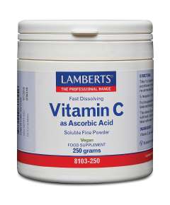 Lamberts 250g Vitamin C Ascorbic Acid Powder Supplement