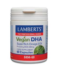 Lamberts Vegan DHA Algae Plant Based 60 Capsules Supplement