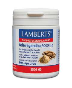 Lamberts 6000mg Ashwagandha 60 Capsules Supplement