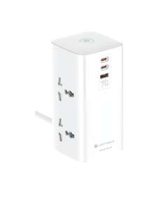 Lightwave LW-EXT-43U 4 Port Power Extension with 4 USB Ports