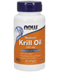 Now 500mg Neptune Krill Oil 60Softgels Supplement