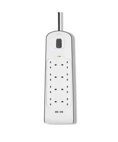 Belkin 2.4 Amp USB Charging 8 Way Surge Protector Extension Cable