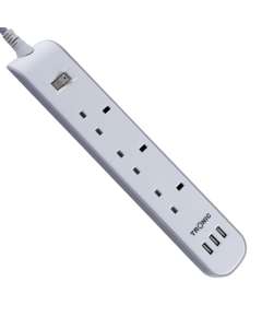 Tronic EC 7673-UB-BS 3-Way Extension Socket