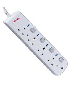 Tronic EC 7694-BS 4-Way Extension Socket