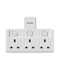Tronic EC 7233-BS 13A 3-Gang UK Socket Adaptor