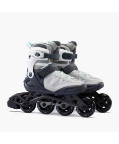 Oxelo Fit500 Adult Inline Fitness Skates, Product Colour: Ice Grey, Shoe Size: 41