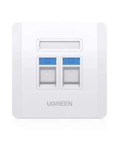 UGREEN Dual Port Wall Plate