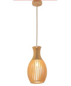 Tronic PL WD25-32 Wood Pendant Lamp – Vase-Shaped Design