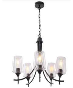 Tronic  5XE27 Black chandelier Lamp