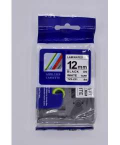 Brother TZ2-231 12mm Black on White Compatible Label Tape