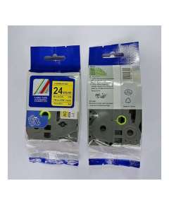 Brother TZ2-651 24mm Black on Yellow Compatible Label Tape
