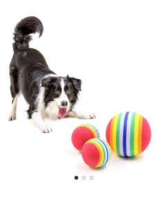 Rainbow Rubber Ball cat and dog Toy