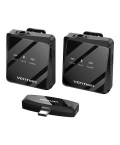 Vention USB-C 2-Pack Wireless Lavalier Microphone