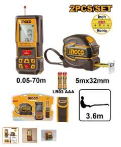 Ingco HLDD241201 Laser distance detector combo kit