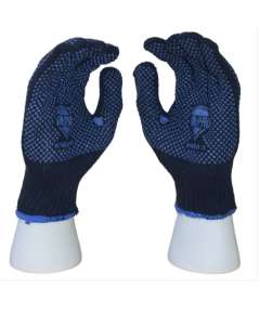 Heavy Duty Blue PVC Grip Gloves