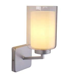 Tronic PL 1149-01-SI Silver Frosted Cylinder Wall Light